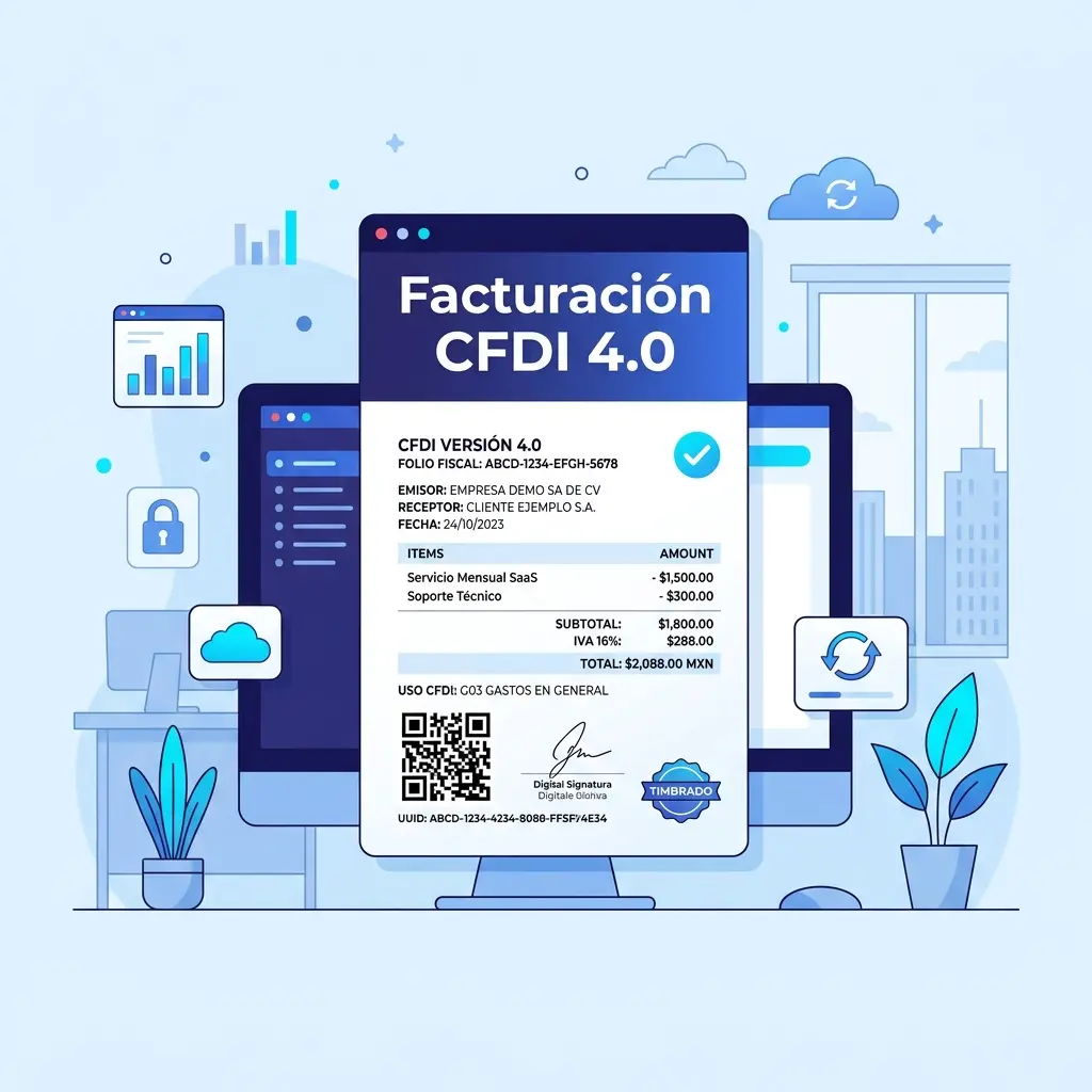 Ilustración de facturación CFDI 4.0 por primera vez