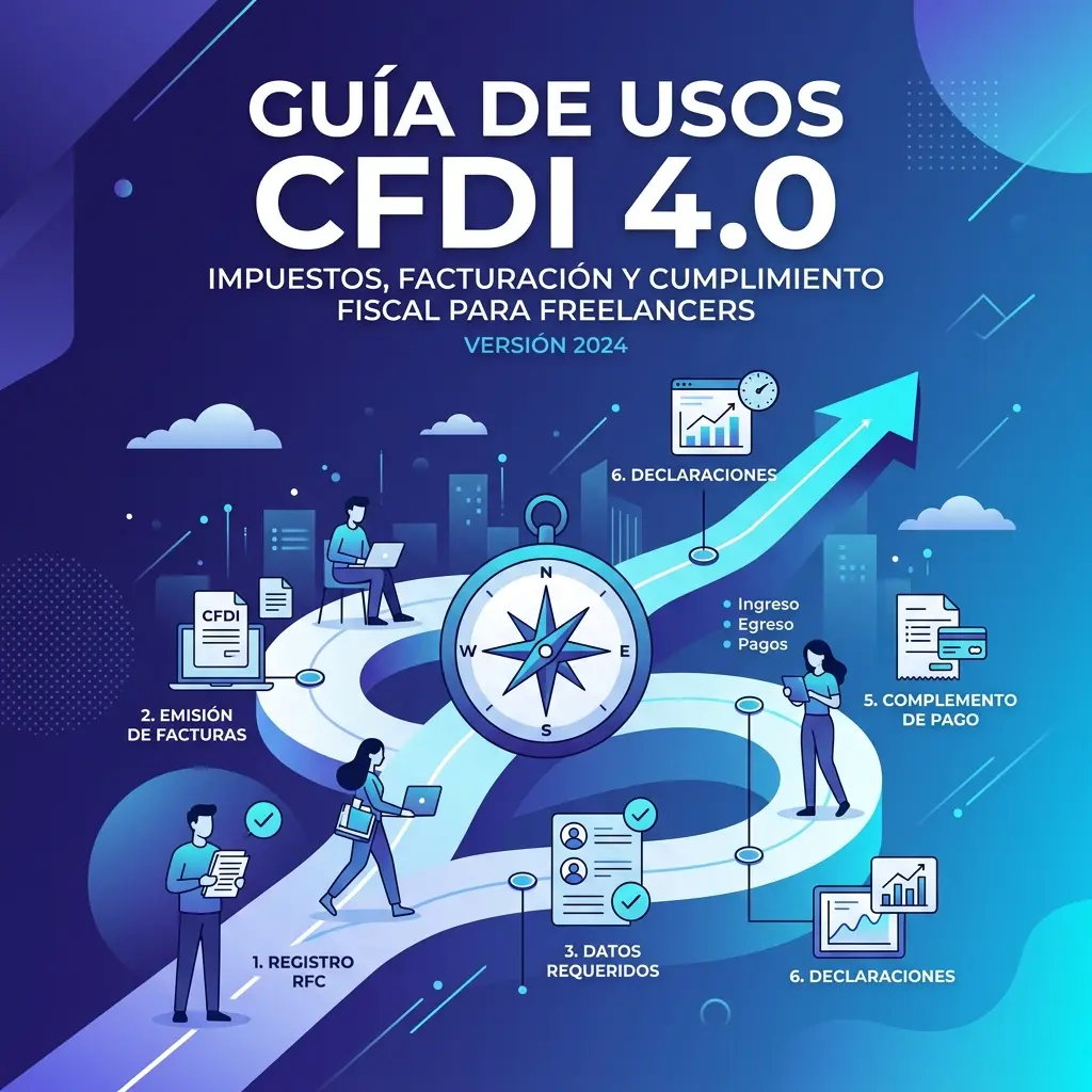 Ilustración de guía de usos del CFDI 4.0 para autónomos y profesionales